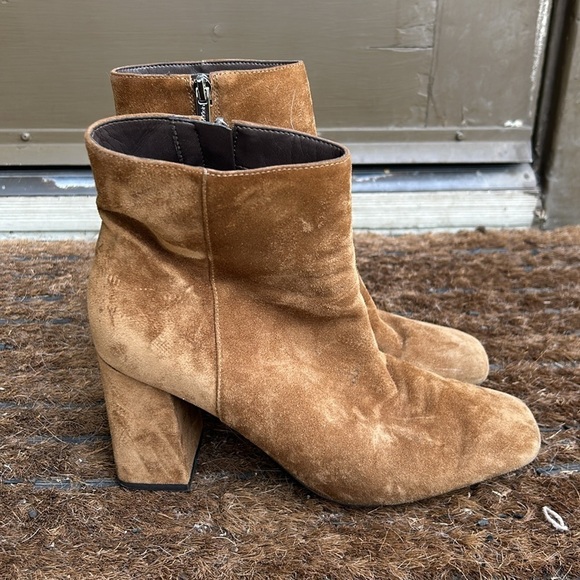 Calvin Klein Square Toe Suede Ankle Booties Bohemian Festival Summer Vibes Sz 8 - Picture 3 of 11